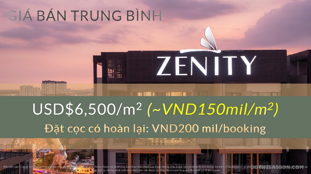 Giá bán dự án Zenity Quận 1 của chủ đầu tư Capital Land