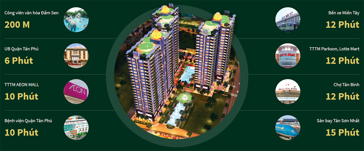 Liên kết vùng xung quanh dự án căn hộ chung cư Diamond Lotus Lake View Quận Tân Phú Đường Lũy Bán Bích