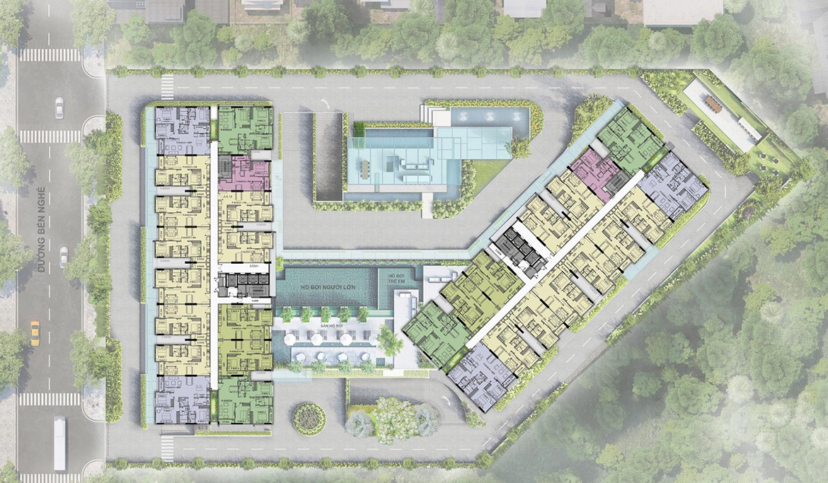 Mặt bằng dự án căn hộ chung cư Ascent Garden Homes Quận 7 Đường Bến Nghé chủ đầu tư Tiến Phát