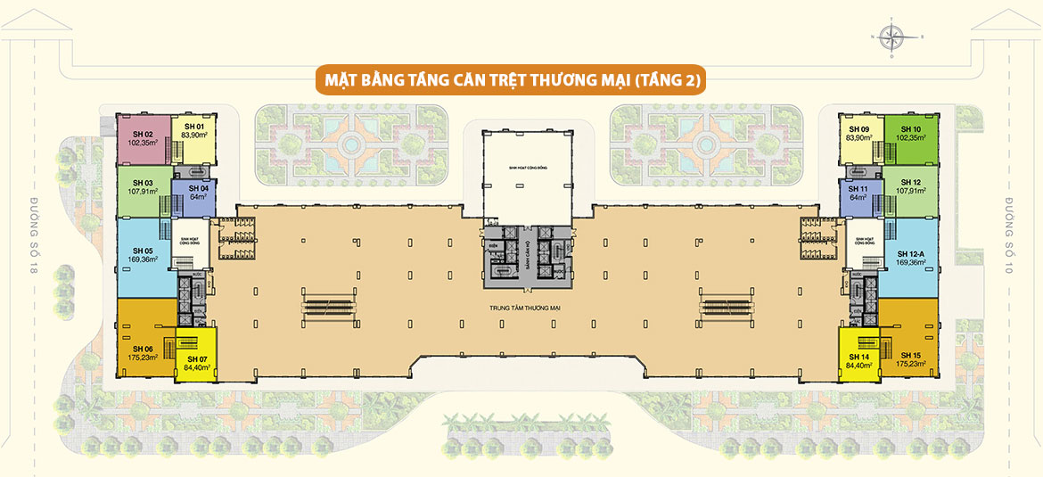 Mặt bằng dự án căn hộ chung cư Saigon Mia khu dân cư Trung Sơn