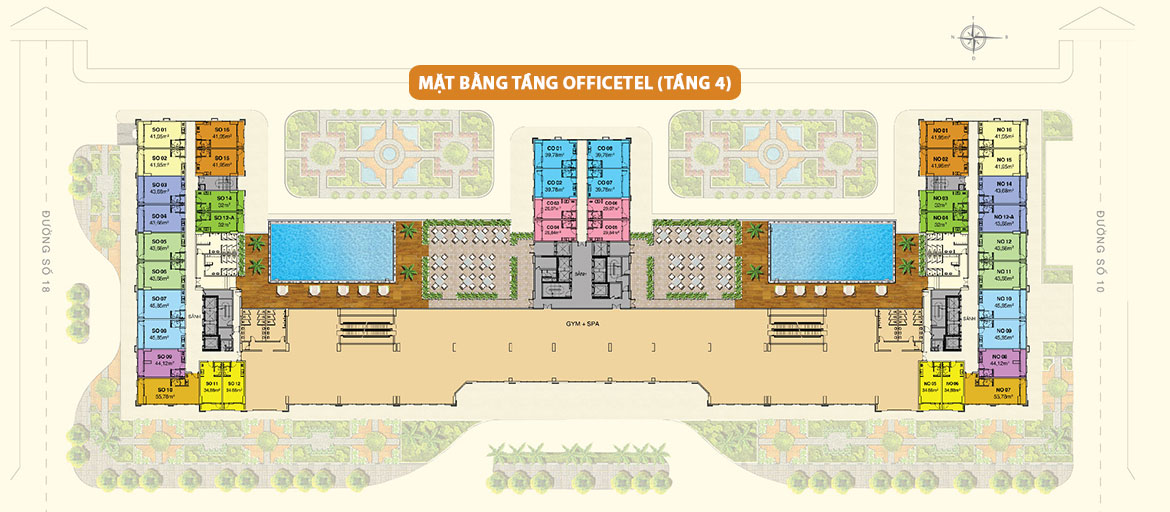 Mặt bằng dự án căn hộ chung cư Saigon Mia khu dân cư Trung Sơn