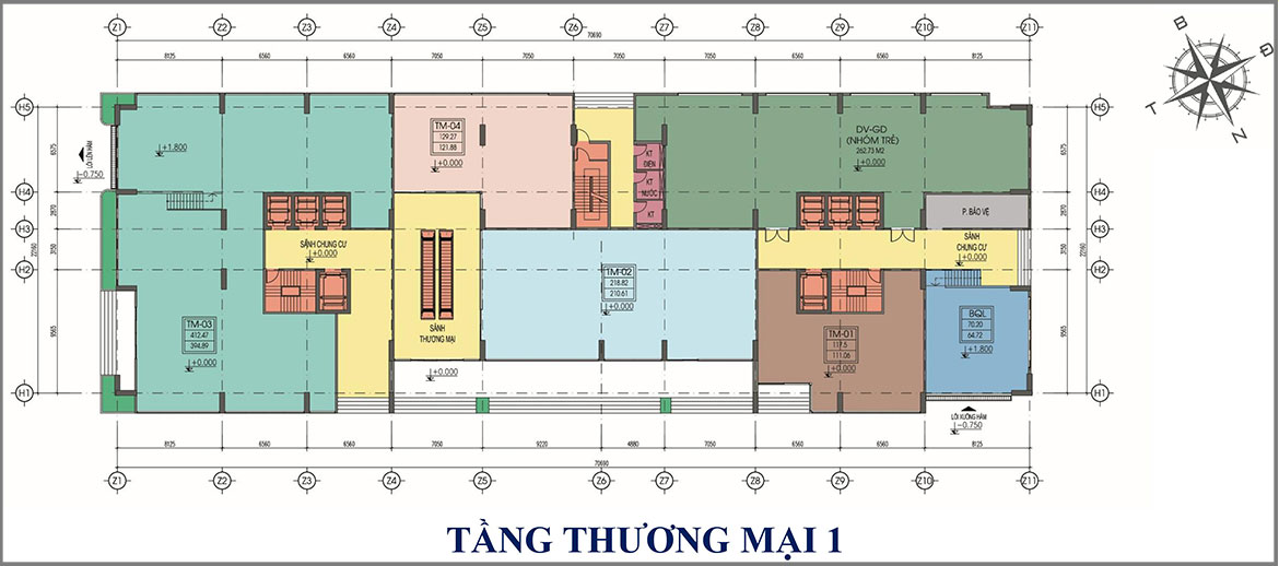 Mặt bằng thiết kế dự án căn hộ chung cư Tecco Home An Phú Bình Dương