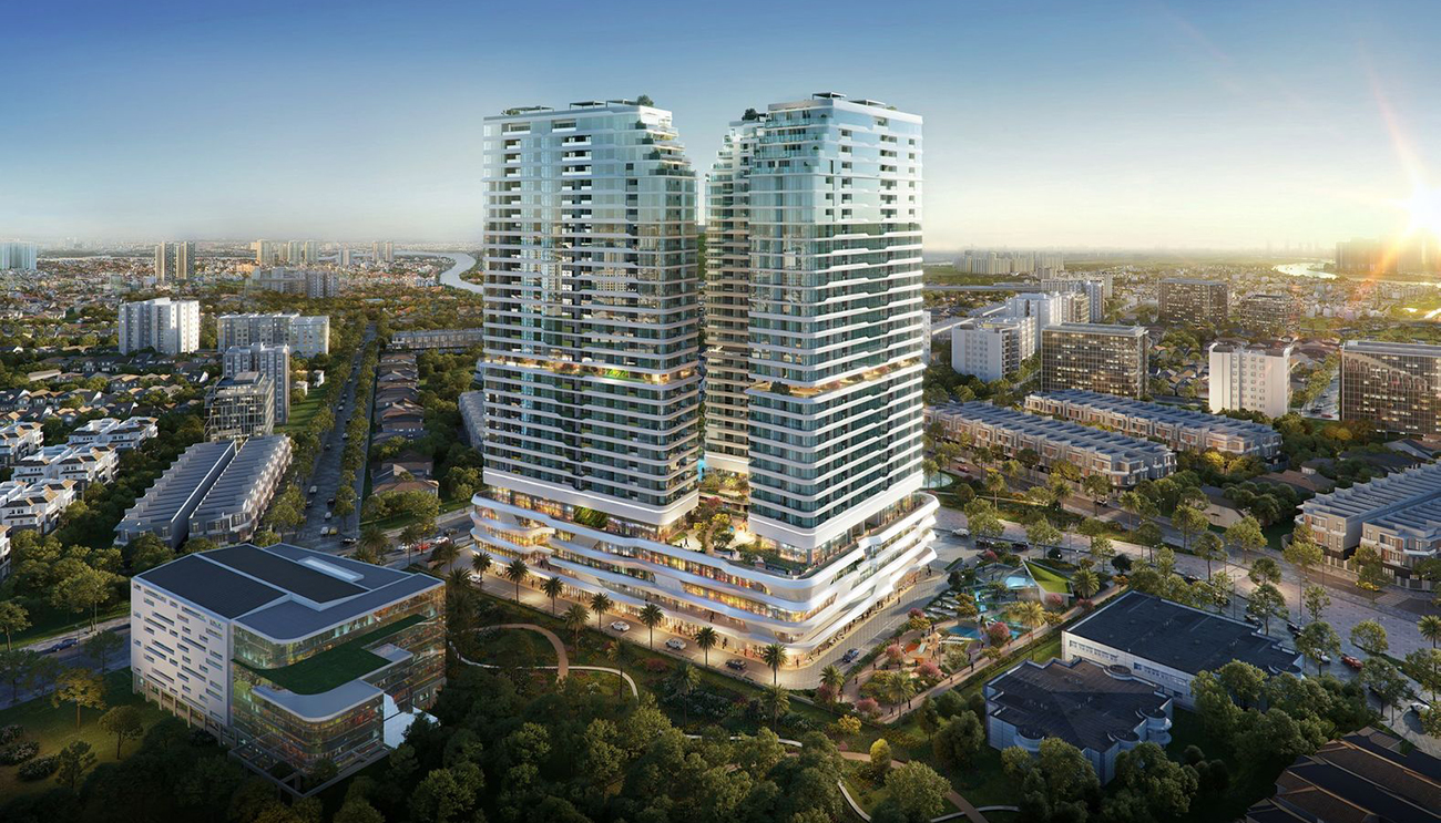 Phối cảnh tổng thể căn hộ chung cư dự án King Crown City đường Phạm Văn Đồng Thủ Đức