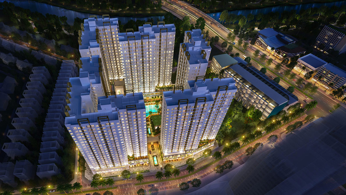 Phối cảnh dự án căn hộ chung cư Akari City Quận Bình Tân Đường Võ Văn Kiệt