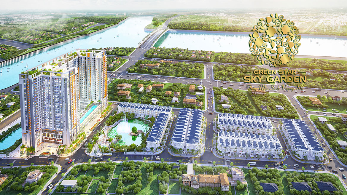 Phối cảnh dự án căn hộ chung cư Green Star Sky Garden đường Nguyễn Lương Bằng Quận 7
