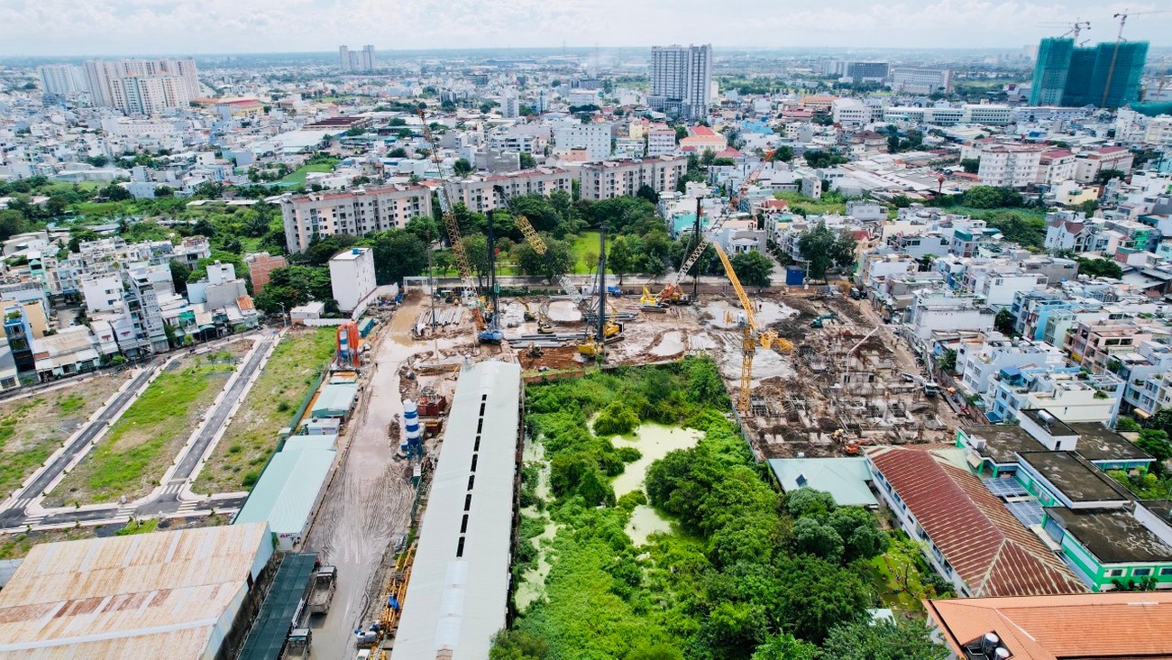 Tiến độ xây dựng dự án The Privia Khang Điền Bình Tân tháng 09/2022