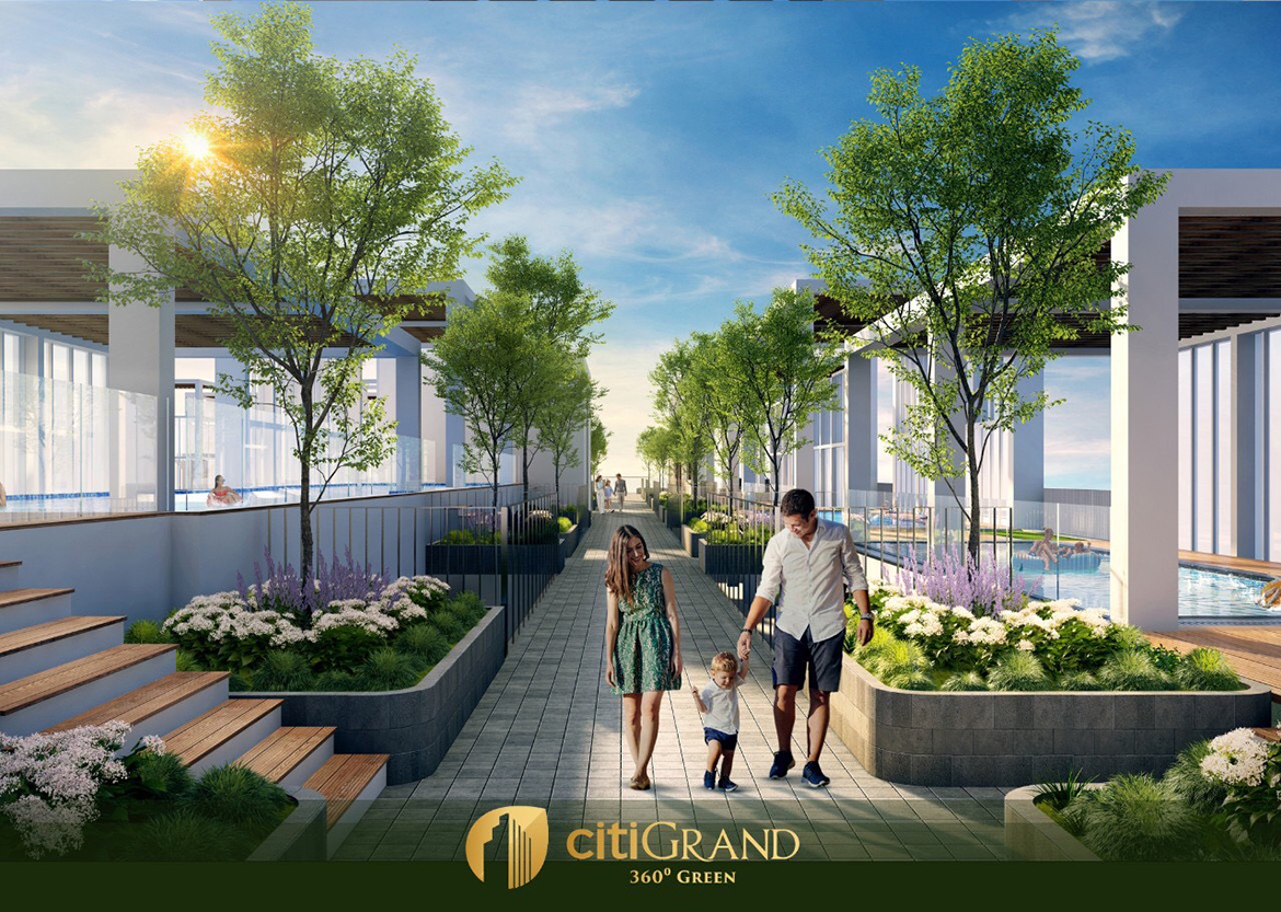 Tiện ích khu vận động ngoài trời trên tầng mái dự án căn hộ chung cư Citi Grand Quận 2 Đường KĐT Cát Lái chủ đầu tư Kiến Á